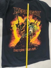 Megadeth Dystopia World Tour 2017 Graphic Tee Adult Size M Concert T-Shirt Used