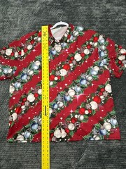 Christmas Casual 5XL Hawaiian Short Sleeve Button Up Shirt Ornaments Garland