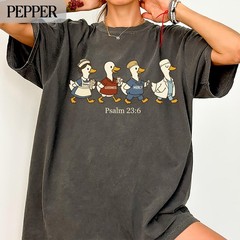 Christian Nurse Psalm 23 6 T-Shirt Shirley Goodness Mercy Goose