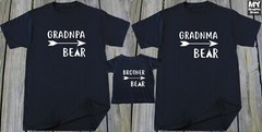 Bear Matching T-shirt Papa Baby Mama Bother Sister Grandpa Family Matching Tees
