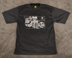 John Deere Men’s Short Sleeved Black T Shirt Tractor Farmer Clothing Size L