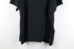 Vintage 90s Streetwear Mens XL Distressed Blank Pocket T-Shirt Black Cotton