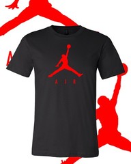 Men’s Basketball AIR RED MJ Sports T-Shirt Tee Fast Ship!!