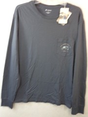 Cremieux T Shirt Men’s L Blue Long Sleeve Graphic Double Sided New With Tags