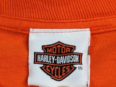 Harley Davidson I RODE THE DRAGON L Smoky Mtn Long Sleeve T Orange Rare 07 US129