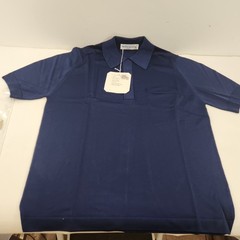 Vintage Montagut Raymond Mens Shirt Marine Blue Size 3 Polyamide BRAND NEW