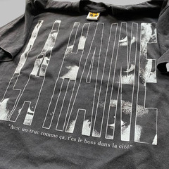 La Haine Shirt Sz XL Vintage Style Long Sleeve Black Faded Single Stitch REPRINT
