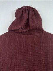 Adidas Men’s Small Dry Fit Maroon Striped Poly Cotton Blend L/S Hoodie T-shirt