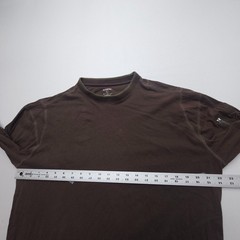Kuhl Kommando Crew Long Sleeve Shirt Mens Large Brown Organic Cotton Zip Pocket