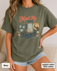 Meet Me at the Beach Shirt, Comfort Colors Coastal Summer Tee, Beach Gift