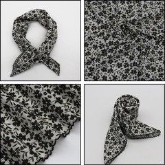 Floral Cotton Bandanas for Women, Girls, 21×21 Inch Head Scarf, Headbands