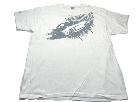 Ford Mustang Boss 302 White Tee T-Shirt Men’s Size XL NWOT