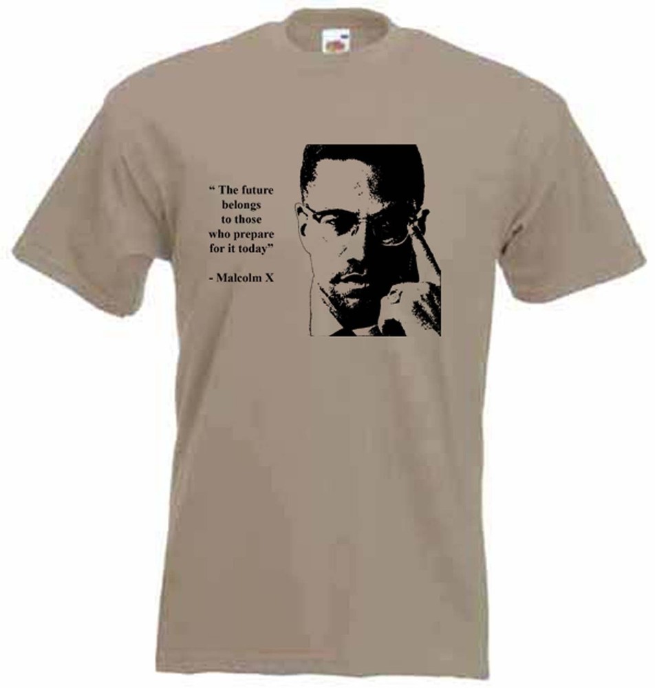 MALCOLM X T-SHIRT – Black Panther Party Hip Hop Political – Choice Of Colours