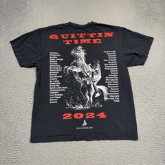Zach Bryan Quittin Time 2024 Tour Shirt Men Medium Black Country Music Concert