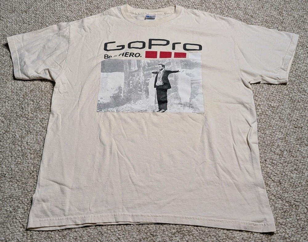 Vintage Gopro Graphic T Shirt Tech 100% Cotton Size Large