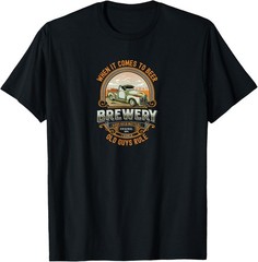 Mens Old Rule Funny Beer Guys Birthday Gift Old Man Rules T-Shirt