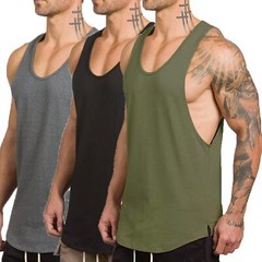 Men’s Gym Tank Top Sleeveless Muscle Shirt Workout Stringer Cut Off Bodybuilding