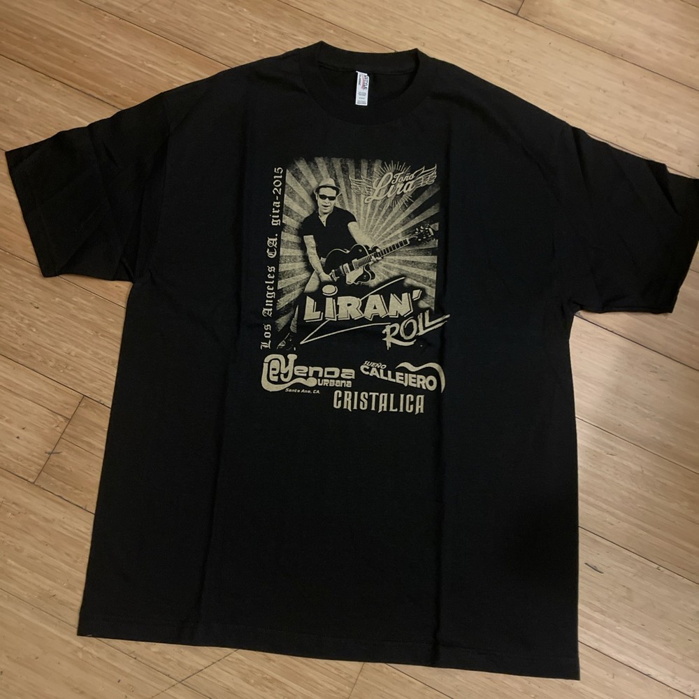 Liran’ Roll Gira USA 2015 Black Concert Tshirt: Size X-Large, Manga corta, rare