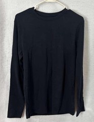 APT.9 Mens Long Sleeve T Shirt S Black Premier Flex Casual Cotton Spandex
