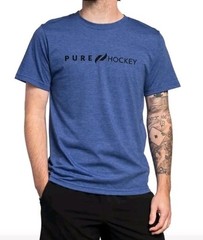 Pure Hockey Classic Tee 1.0 – Royal Heather Blue – Adult Men’s Size M Medium