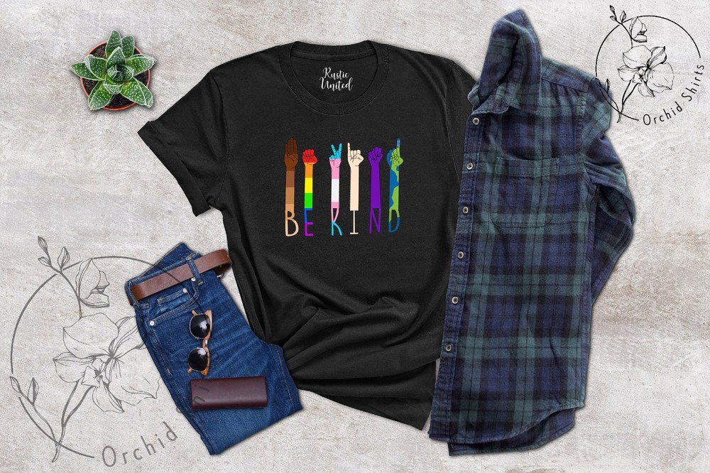 Be Kind Shirt With Sign Language Tee Shirt Anti Racism Shirt Equality Outfit