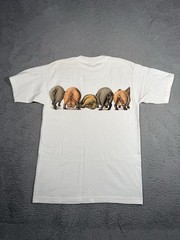 Vintage 90s Double Sided Pig Graphic T Shirt Adult Medium Single Stitch USA Made