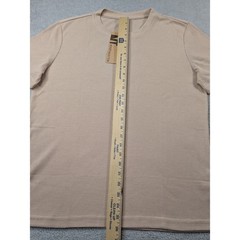 Nitagut Mens Tan Waffle Knit Crewneck Short Sleeve T-Shirt Size Medium NEW