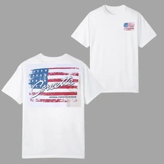 Corvette American Flag T-shirt, National Corvette Museum Graphic with Distressed