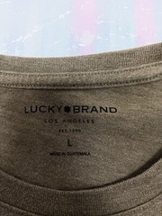 Lucky Brand Mens Large Green American To The Core Dunagrees Short Sleeve T-Shirt