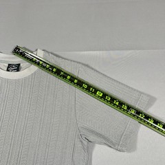Original Deluxe Apparel T Shirt Mens Small Gray Ribbed Knitted Stretch Crew Neck
