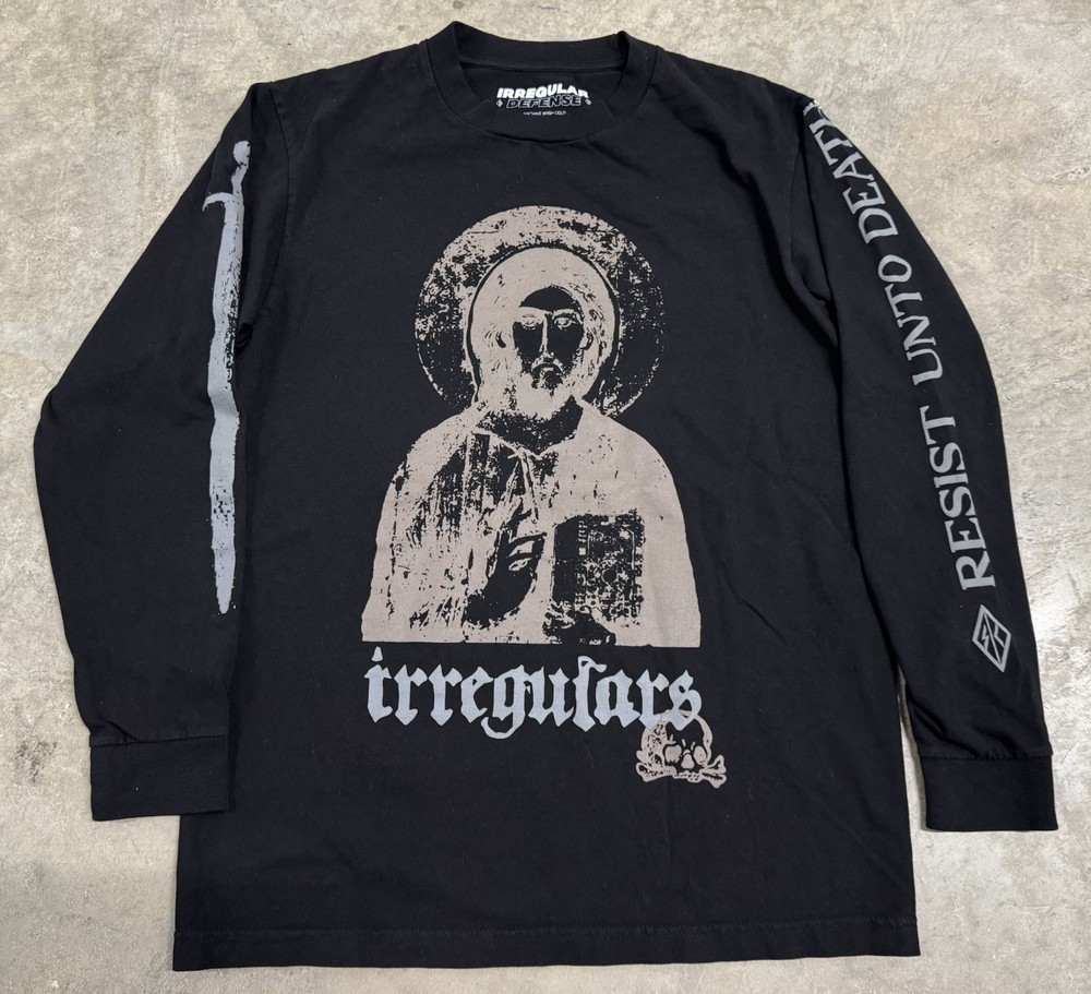 Irregular Defense SC Pantokrator Shirt Mens Small Long Sleeve Black Tactical USA