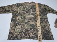 Vintage Camo Hunting XL Shirt Ace Sportswear Long Sleeve 50/50 USA Single Stitch