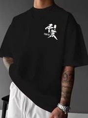 Anime Samurai Tokyo Warrior 100% Cotton T-Shirt Summer Loose Street Unisex Tee