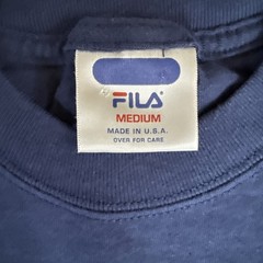 Vintage FILA Ducatti Course Puff Print Made in USA Navy T shirt Size M