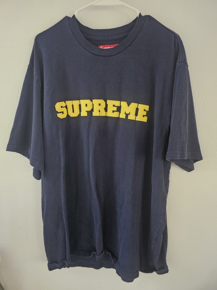 Supreme Collegiate Navy Tee X-Large FW23