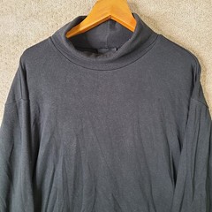 Dickies Shirt Mens 2XLT Black Turtle Neck Long Sleeve Cotton Blend Workwear Top