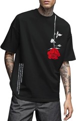 Vintage Graphic T-Shirt Mens Letter Print Rapper Streetwear