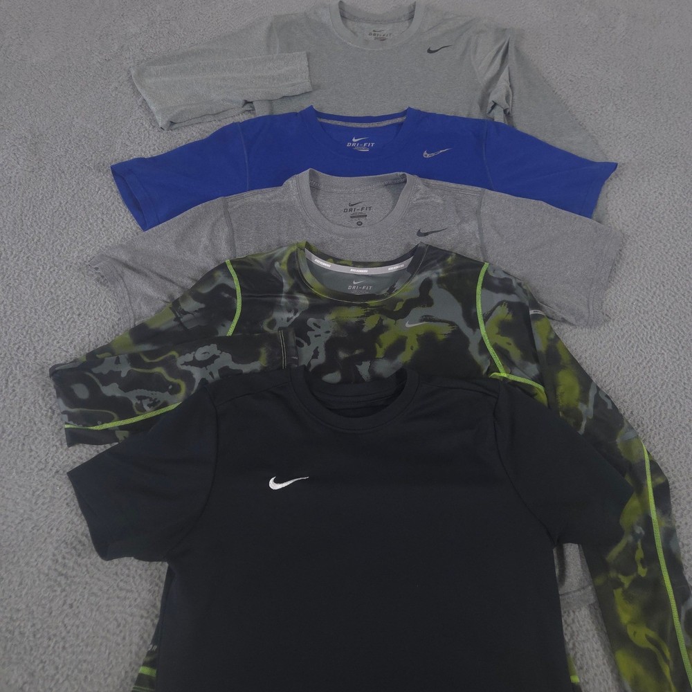 LOT OF 5 Nike Shirt Mens Medium Multi Park VII Miler Dri-FIT Camo Performance