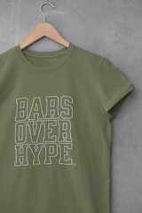 Bars Over Hype Hip Hop Music Tee, Hip Hop Culture Apparel, Rap Music Lover