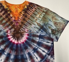 Handmade Ice Tie Dye Adult T-Shirt Size 2XL Multicolor Patriotic Gildan Tee NEW