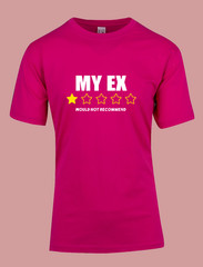 UNISEX MEN WOMENS TEE TSHIRT MY EX PARTNER BOYFRIEND GIRLFRIEND WIFE HUSBAND