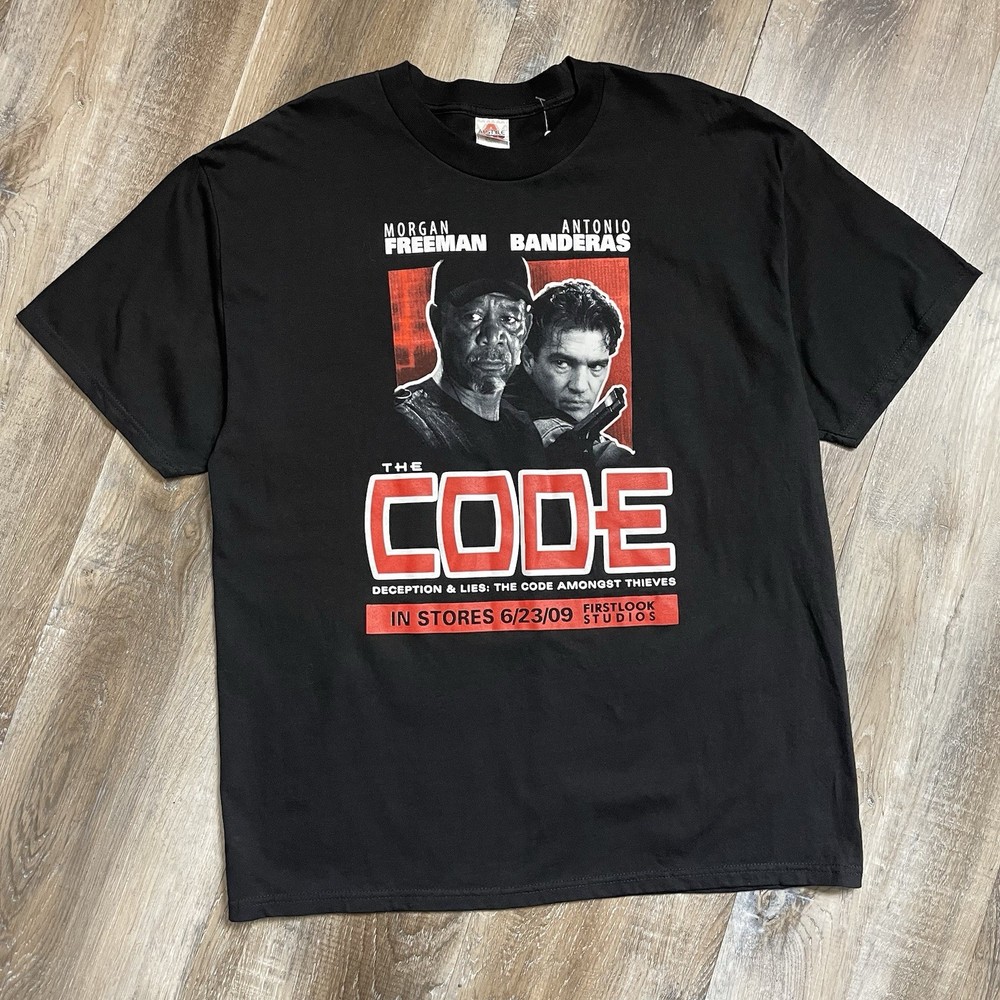 2009 The Code Vintage Movie Promo Tee Shirt Mens XL Y2K 2000s Morgan Freeman