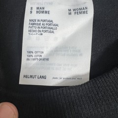 Helmut Lang Shirt Mens Small Black Embroidered HL Logo Crewneck Tee Portugal