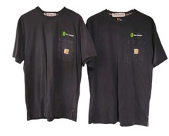 Lot Of 6 Carhartt Mens Medium BluePocket Crewneck T- Shirt Work Uniform Rental