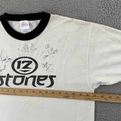 Vintage 12 Stones Shirt Mens Large Ringer Short Sleeve Band Music Tour Y2K USA