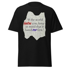 Christian Shirt Biblical Quote Shirt John 15:18 Scripture Tee Pastor Gift