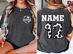 Custom Soccer Comfort Colors Shirt , Personalized Soccer Shirt, Soccer Team Tee