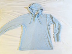 ~NWT Old Navy Long Sleeve Light weight Hooded Henley Shirt Hoodie S Small Blue~