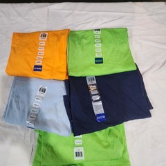 Gildan Men Hvy Cotton Solid Short Sleeves T-Shirt (Lot Of 5) Mix Color Lot (#2)