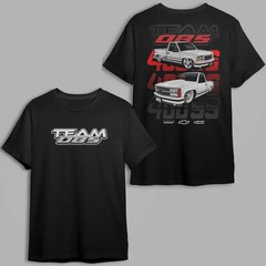 Team OBS 454 SS Truck T-Shirt, Bold Front Logo 2 Sides, Classic Chevy Pickup Gra